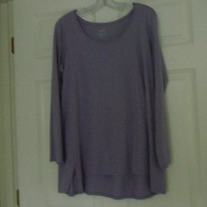 J JILL PURE JILL – SPLIT HEM TOP – LAVENDER - SIZE MEDIUM